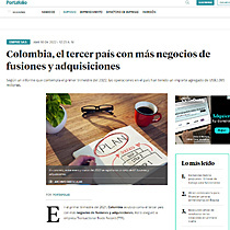 Colombia, el tercer pas con ms negocios de fusiones y adquisiciones